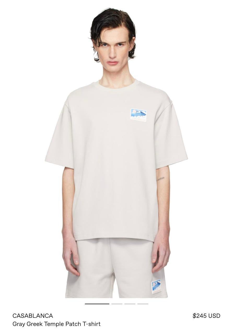 Casablanca - Ensemble T-shirt + Short avec logo Casa Bleu Marine/Noir/Blanc