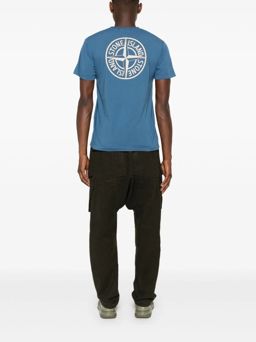 Stone Island - T-shirt logo Bleu