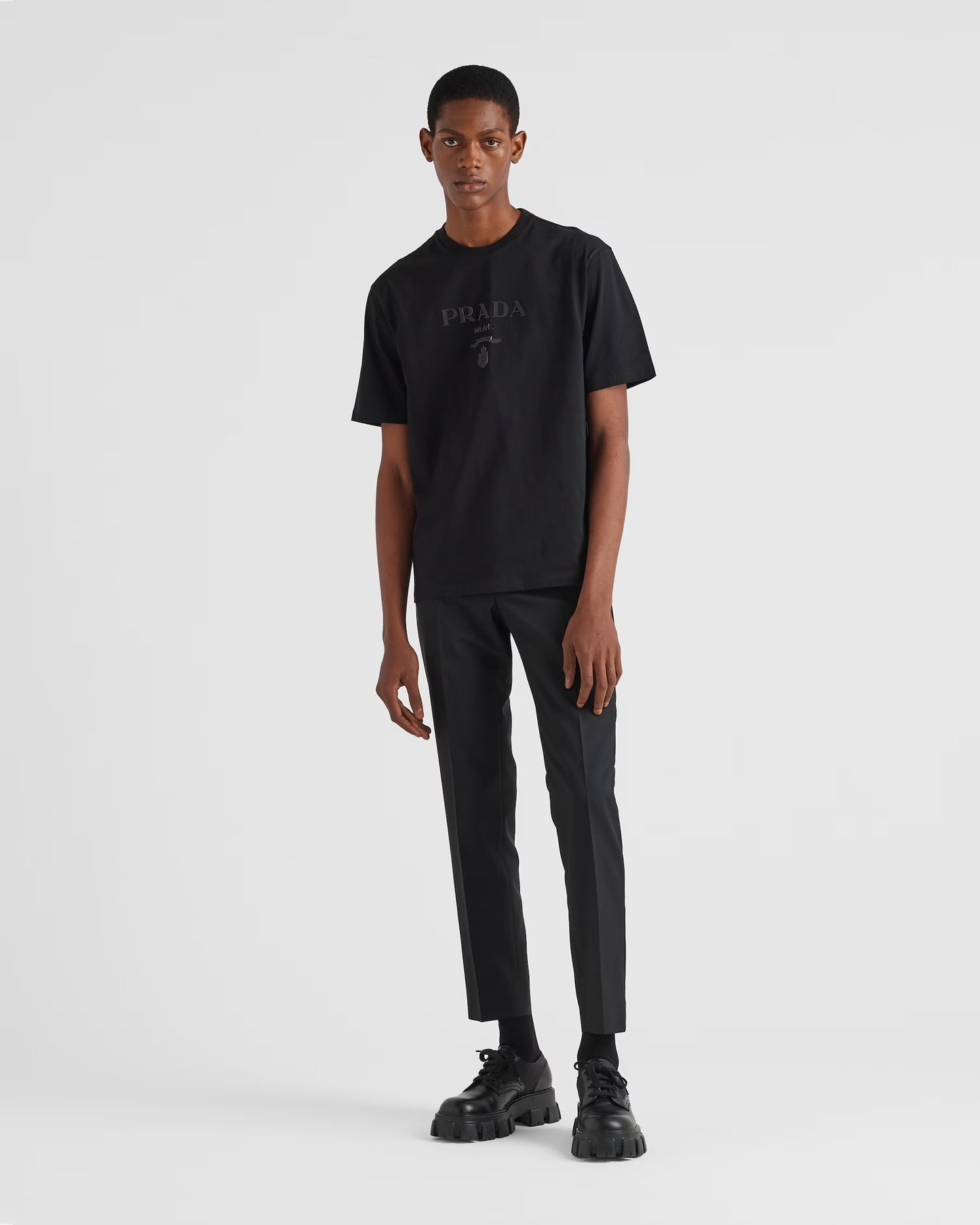 Prada - T-shirt en coton Noir