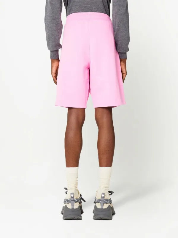 Ami - Short de sport à logo brodé Rose