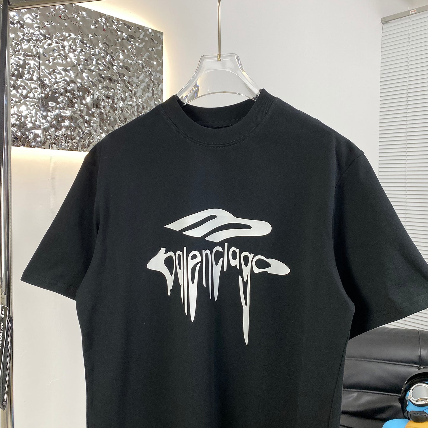 Balenciaga - T-shirt en coton Art Graphique Noir