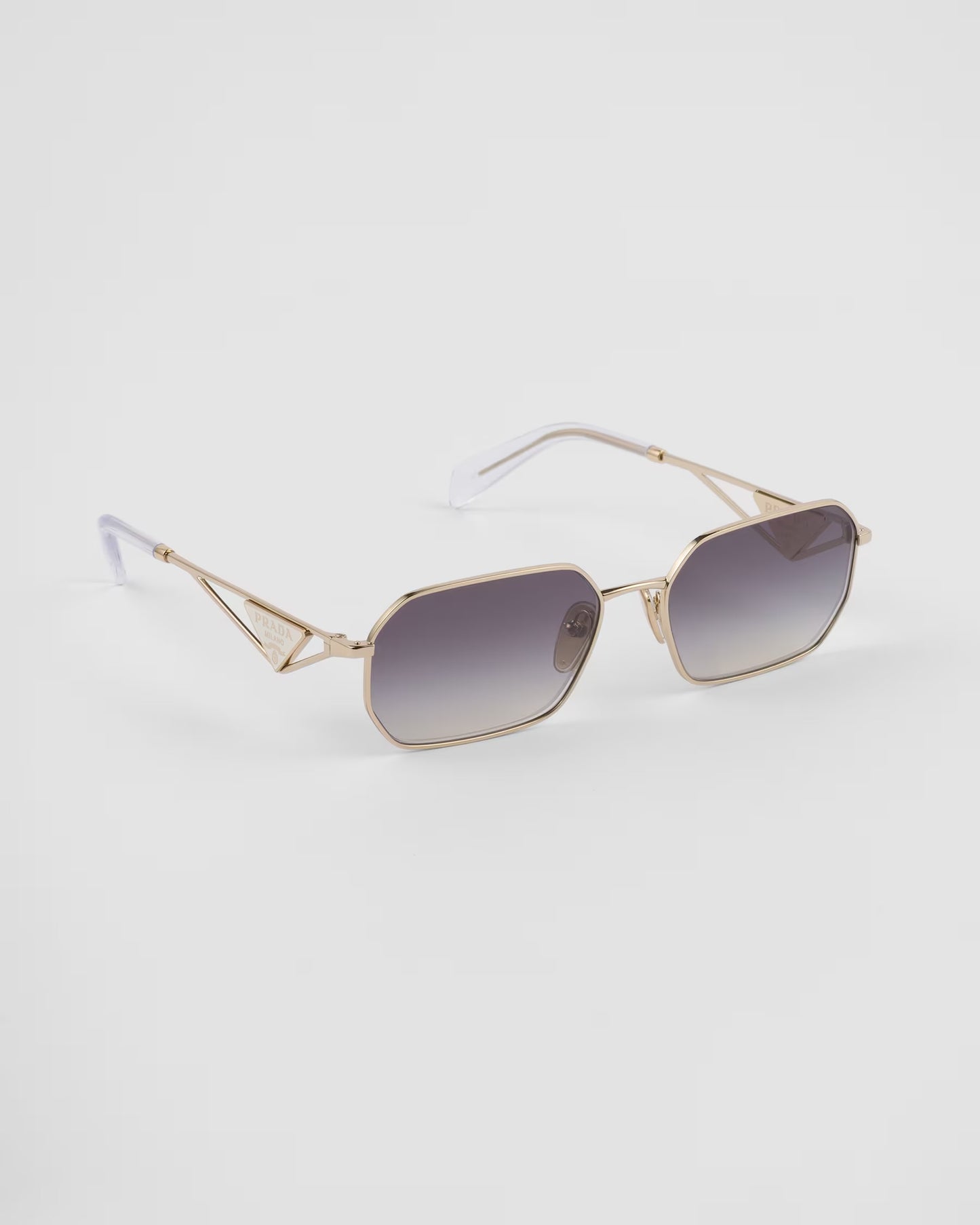 Prada - Lunettes De Soleil avec logo triangulaire Verres Iris Dégradés