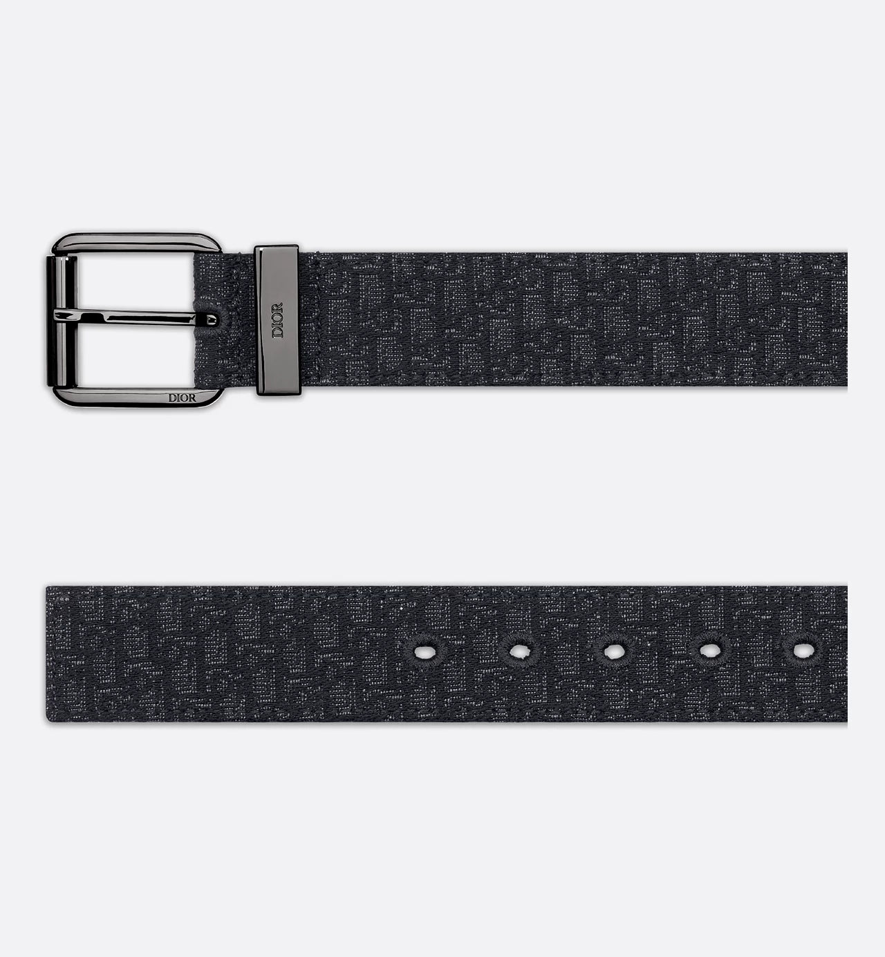 Dior - Toile jacquard micro Dior Oblique Noir 35 mm