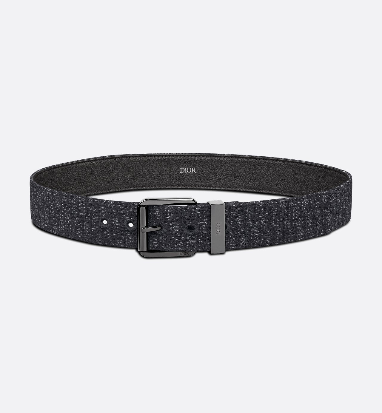 Dior - Toile jacquard micro Dior Oblique Noir 35 mm