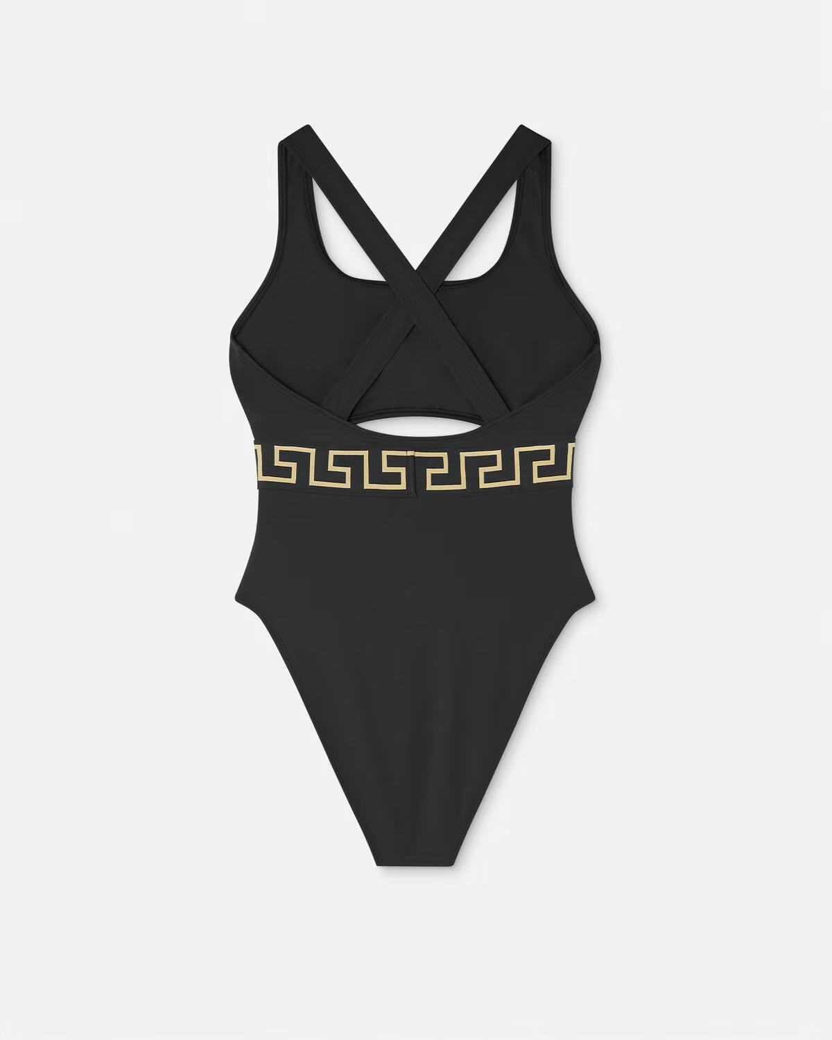 Versace - Maillot de bain une pièce à bordure Greca Noir