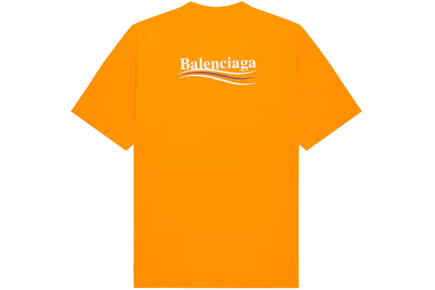 Balenciaga - T-SHIRT POLITICAL CAMPAIGN FIT LARGE ORANGE