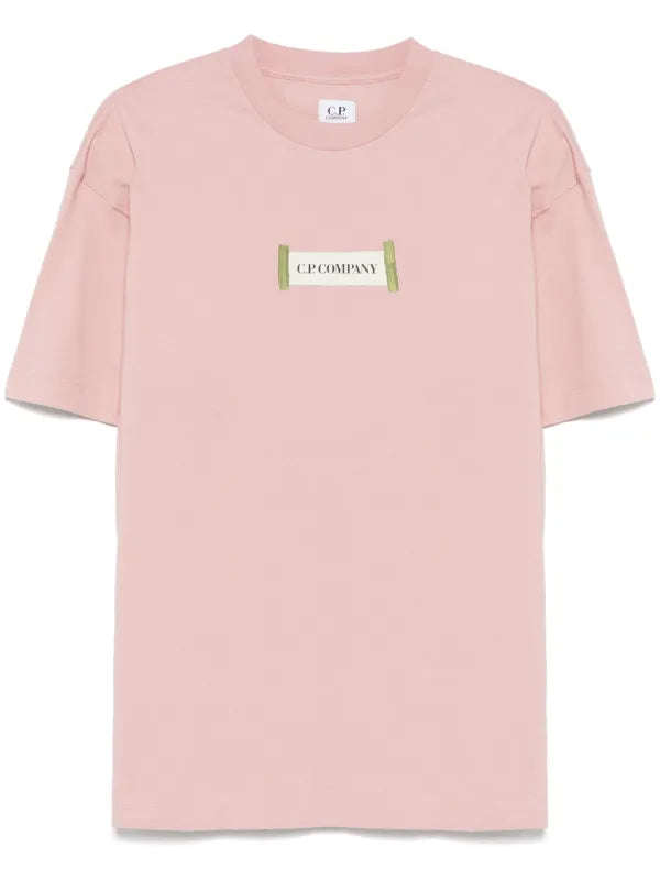 C.P Company - T-shirt à logo imprimé Rose