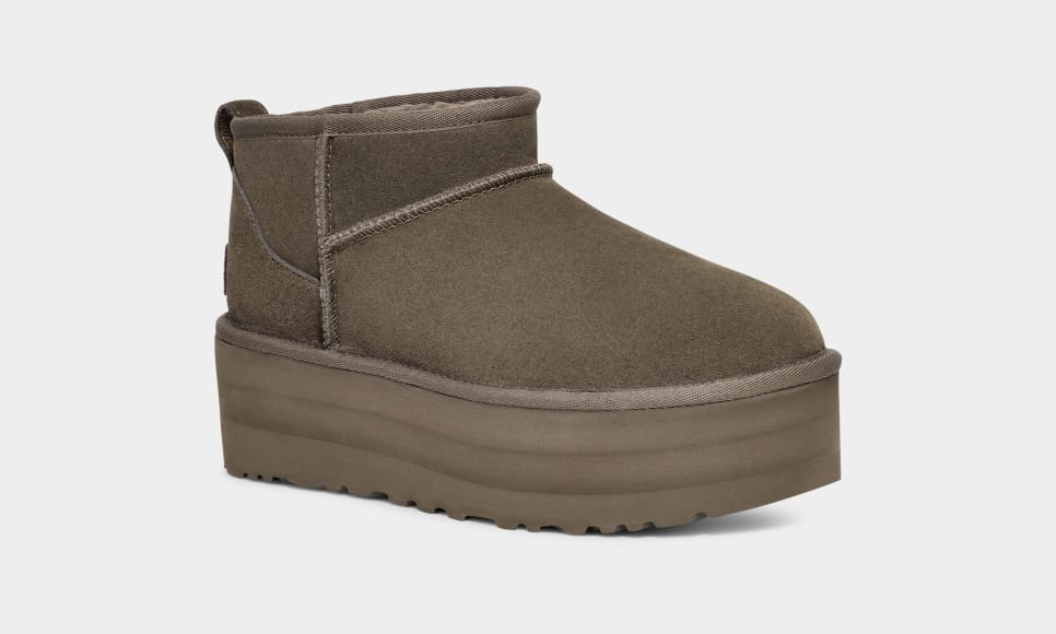 Botte Classic Ultra Mini À Platforme Kaki