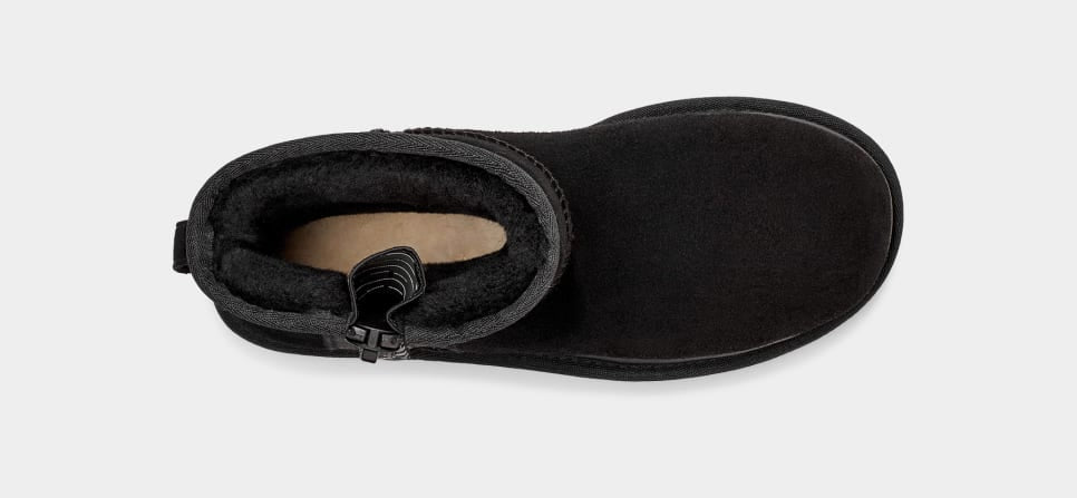 Botte Classic Mini Avec Logo Et Fermeture Éclair Black