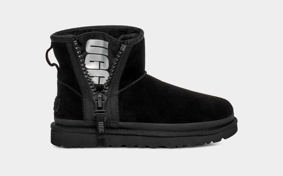 Botte Classic Mini Avec Logo Et Fermeture Éclair Black