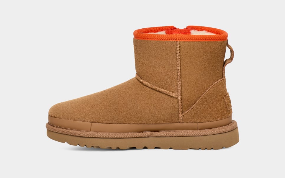 Botte Classic Mini Avec Logo Et Fermeture Éclair Chestnut