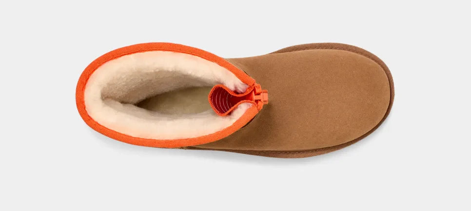 Botte Classic Short Avec Logo Et Fermeture Éclair Chestnut
