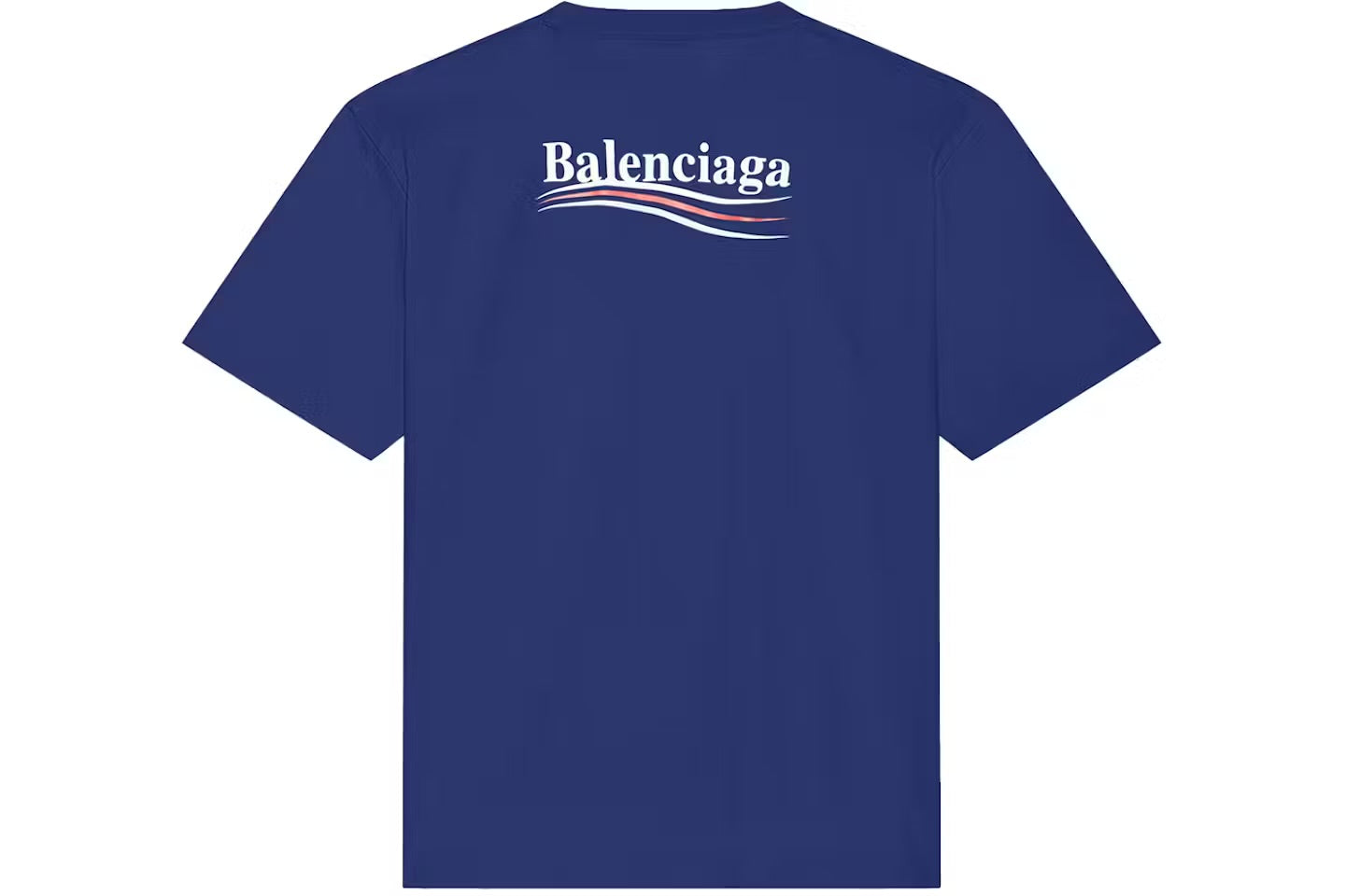 Balenciaga - T-SHIRT POLITICAL CAMPAIGN FIT LARGE BLEU