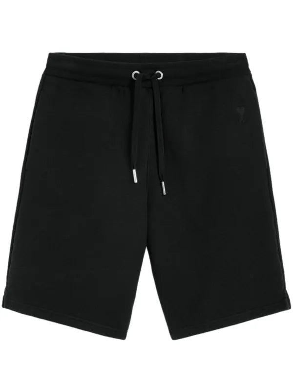 Ami - Short de sport à logo brodé Noir