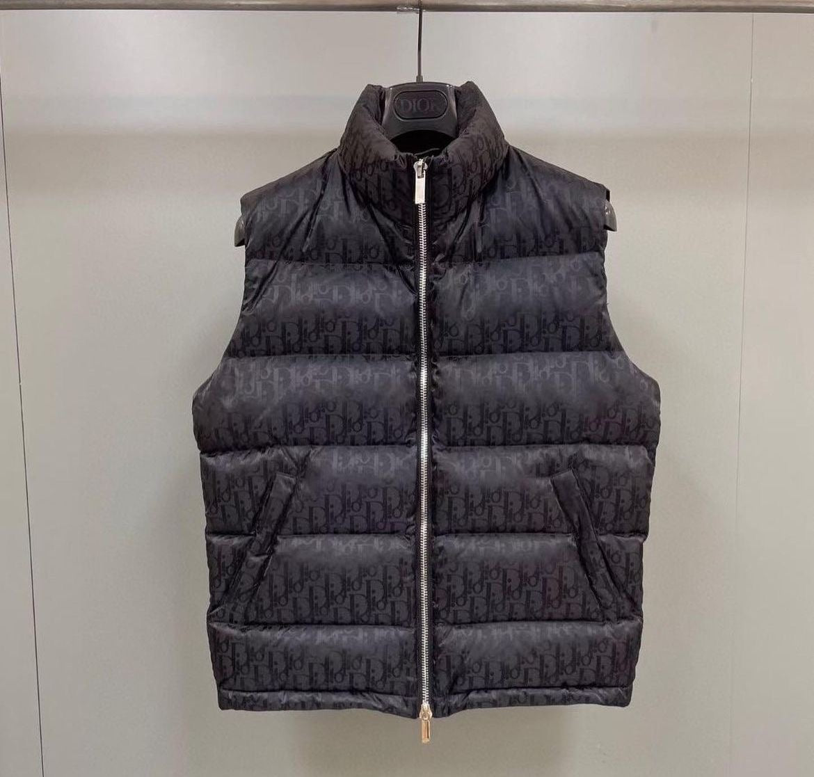 Dior - Veste sans manche monogramme Noir/Bleu Marine/Gris