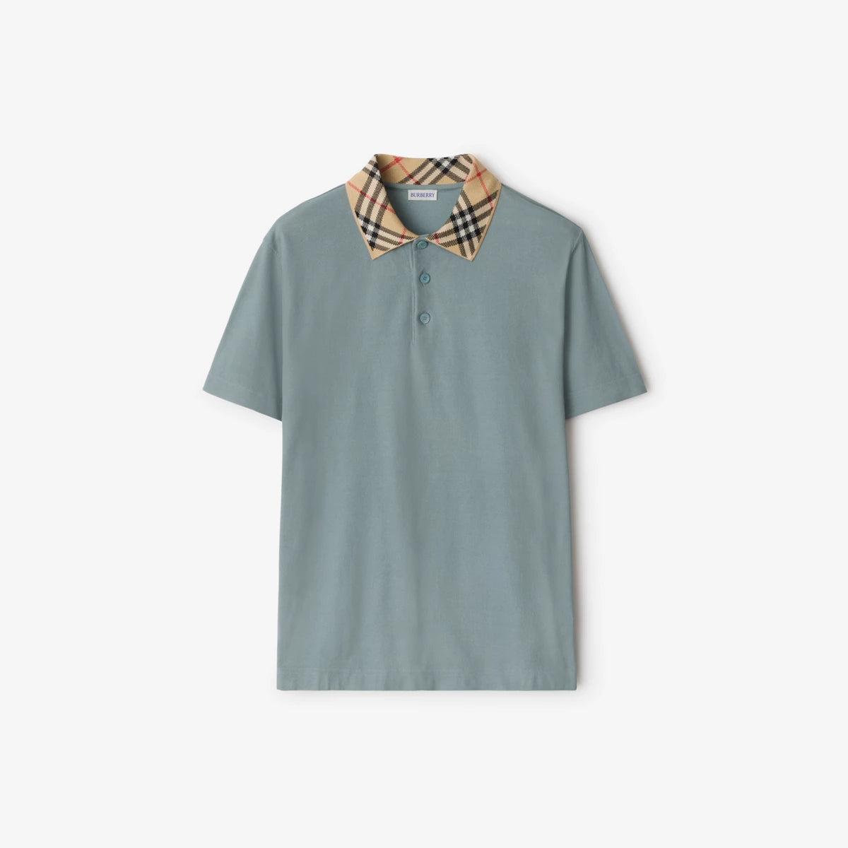 Burberry - Polo à col Check en coton Gale