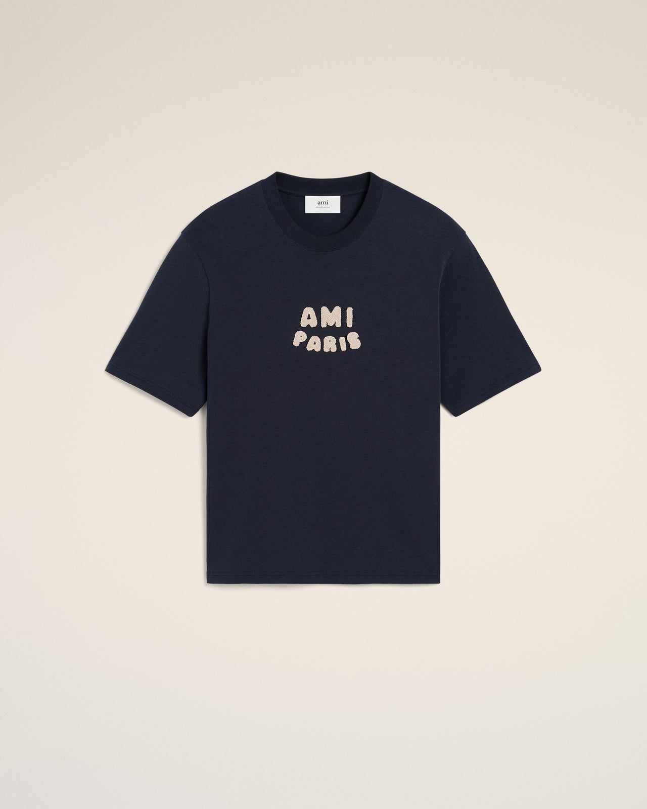 Ami - T-shirt Patch Ami De Cœur en jersey de coton Bleu Marine