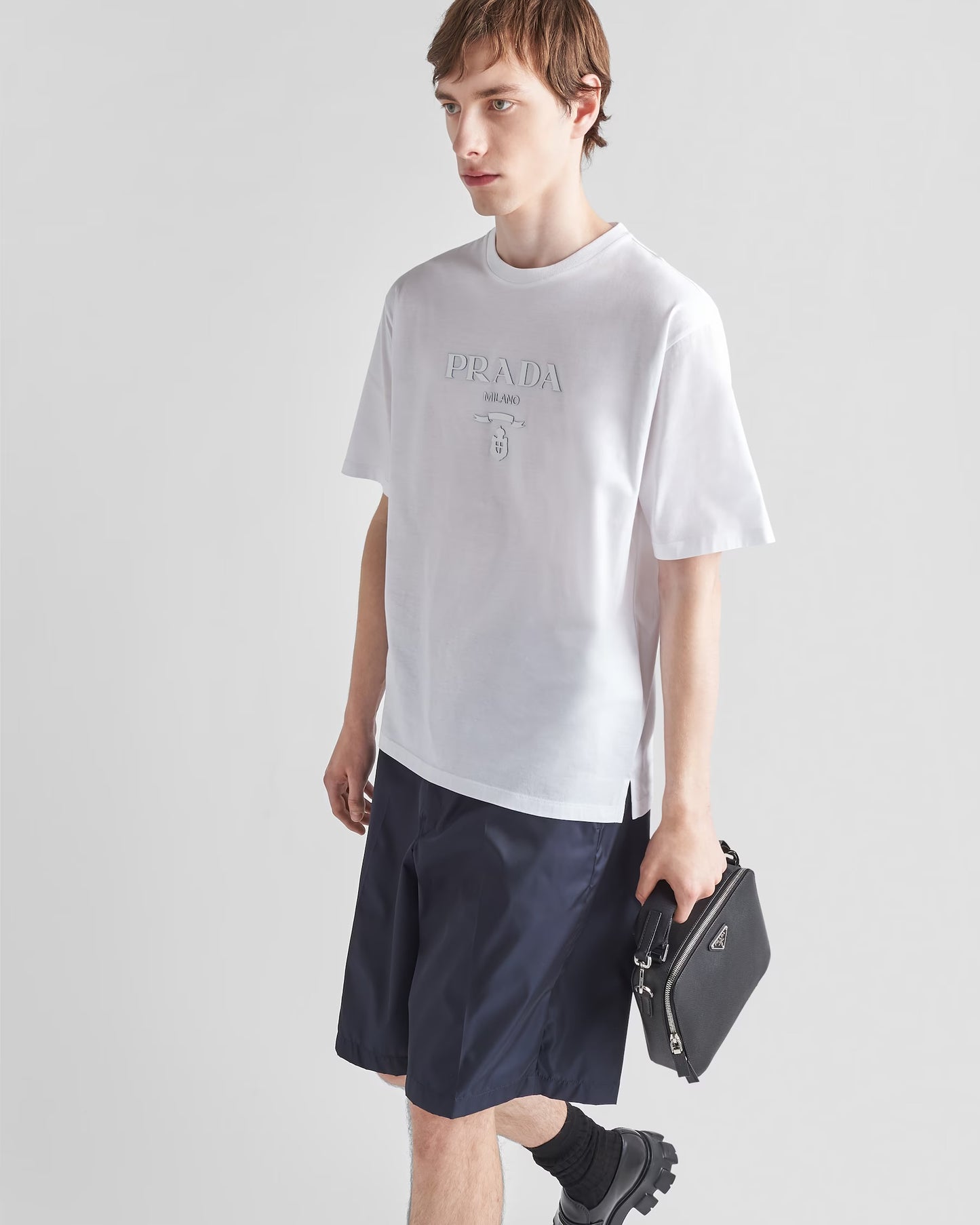 Prada - T-shirt en coton Blanc