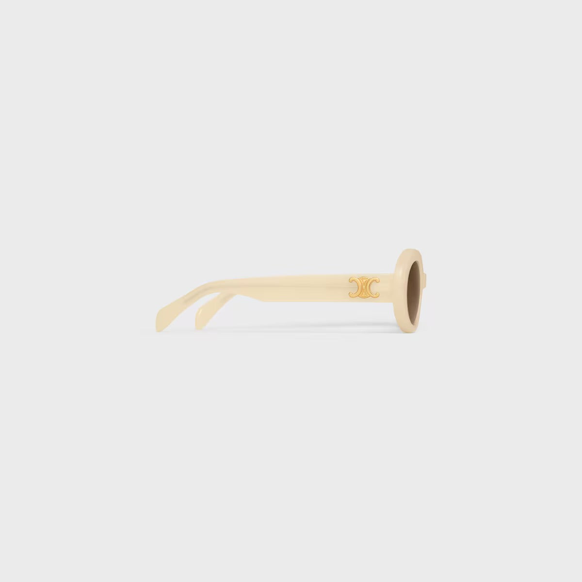 Celine - Lunettes De Soleil Triomphe 01 en Acétate Milky Light Orange