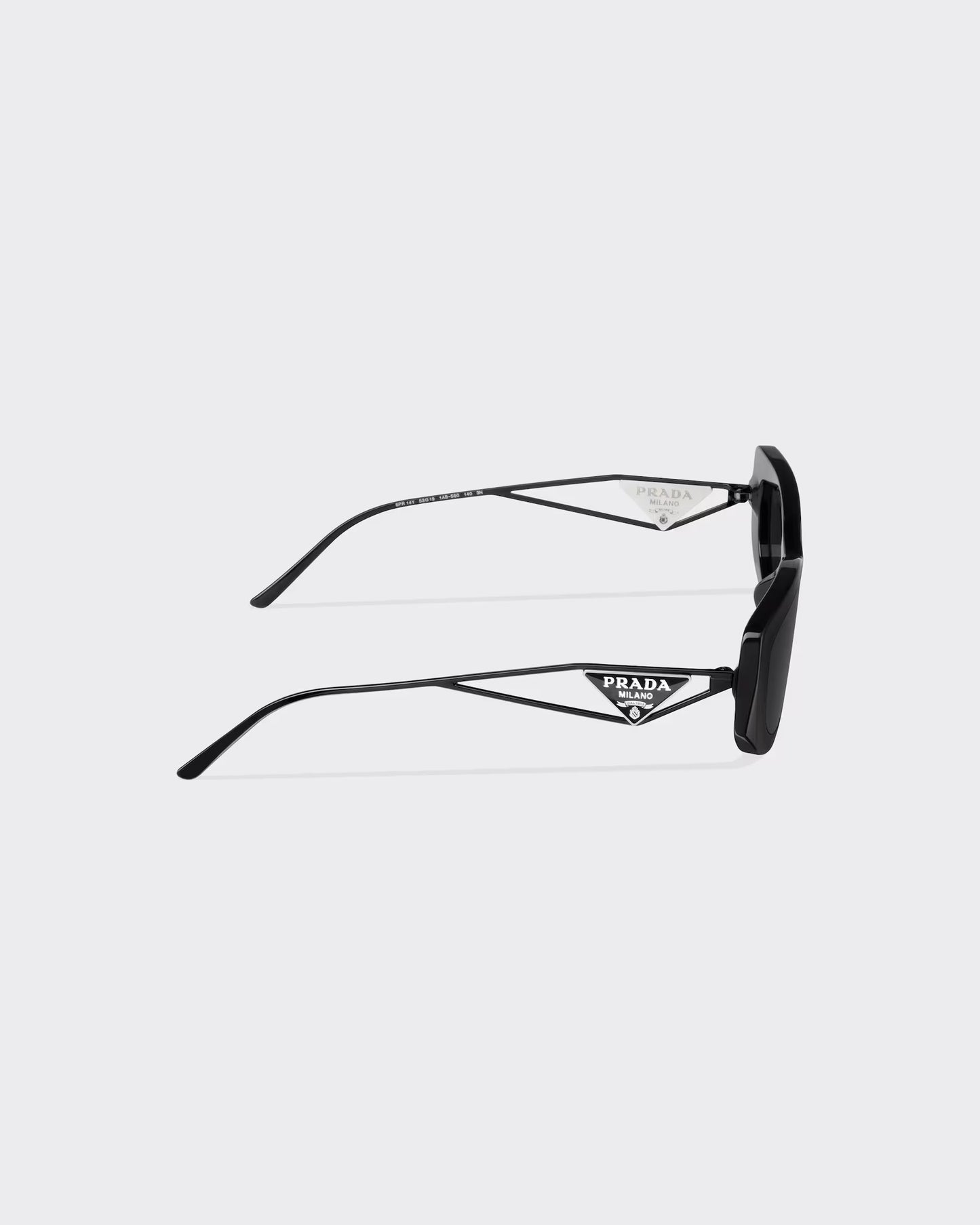 Prada - Lunettes De Soleil avec logo triangulaire Verres Gris Ardoise