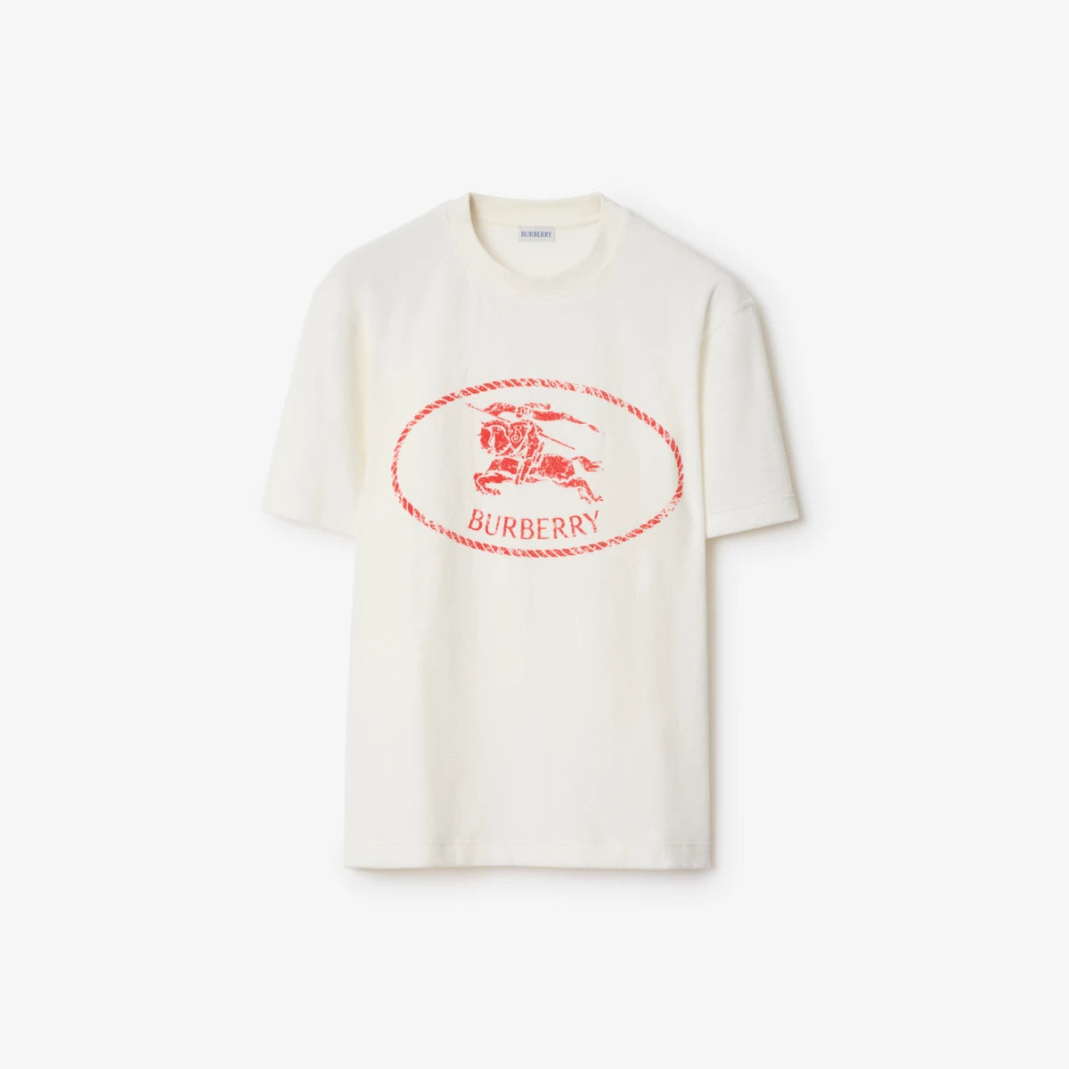 Burberry - T-shirt en coton Knight Chalk