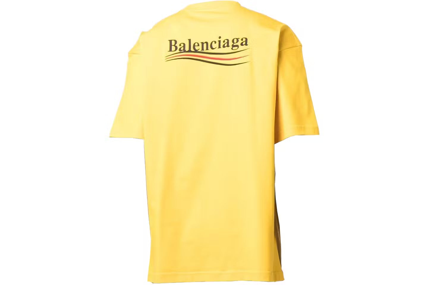 Balenciaga - T-SHIRT POLITICAL CAMPAIGN FIT LARGE JAUNE