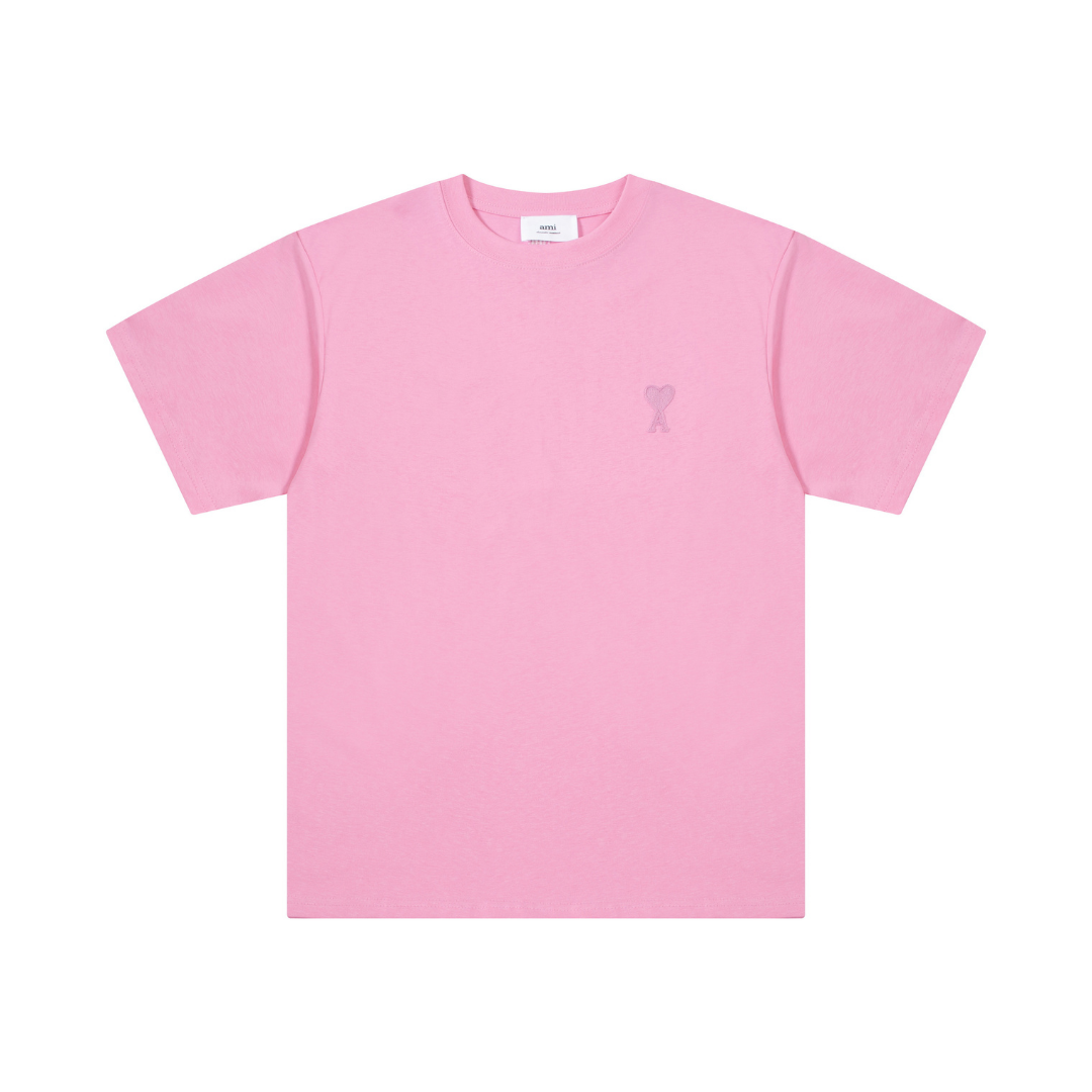 T-shirt Ami Paris Rose Coeur Rose Little
