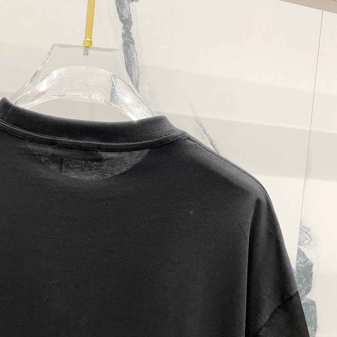 Balmain - T-shirt avec logo imprimé en relief Noir