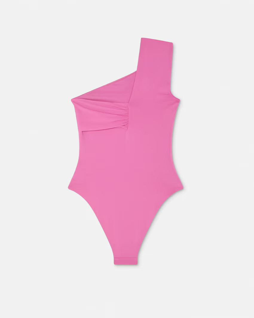 Versace - Maillot de bain une pièce froncé Safety Pin Rose