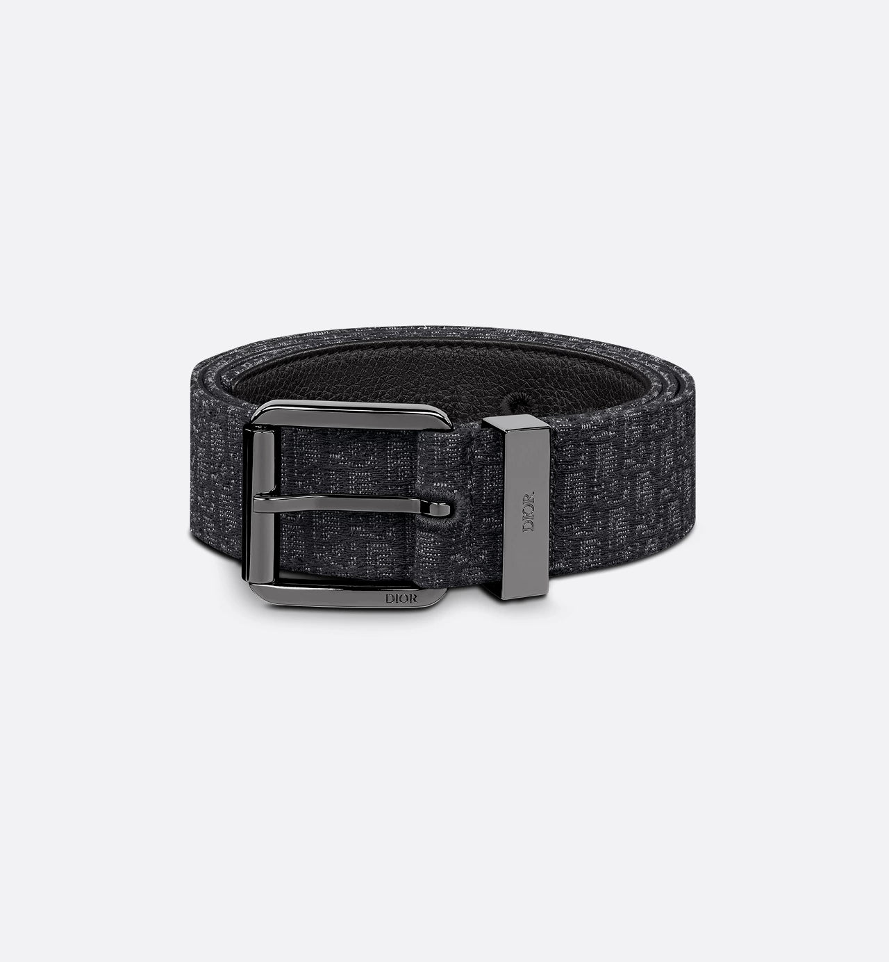 Dior - Toile jacquard micro Dior Oblique Noir 35 mm