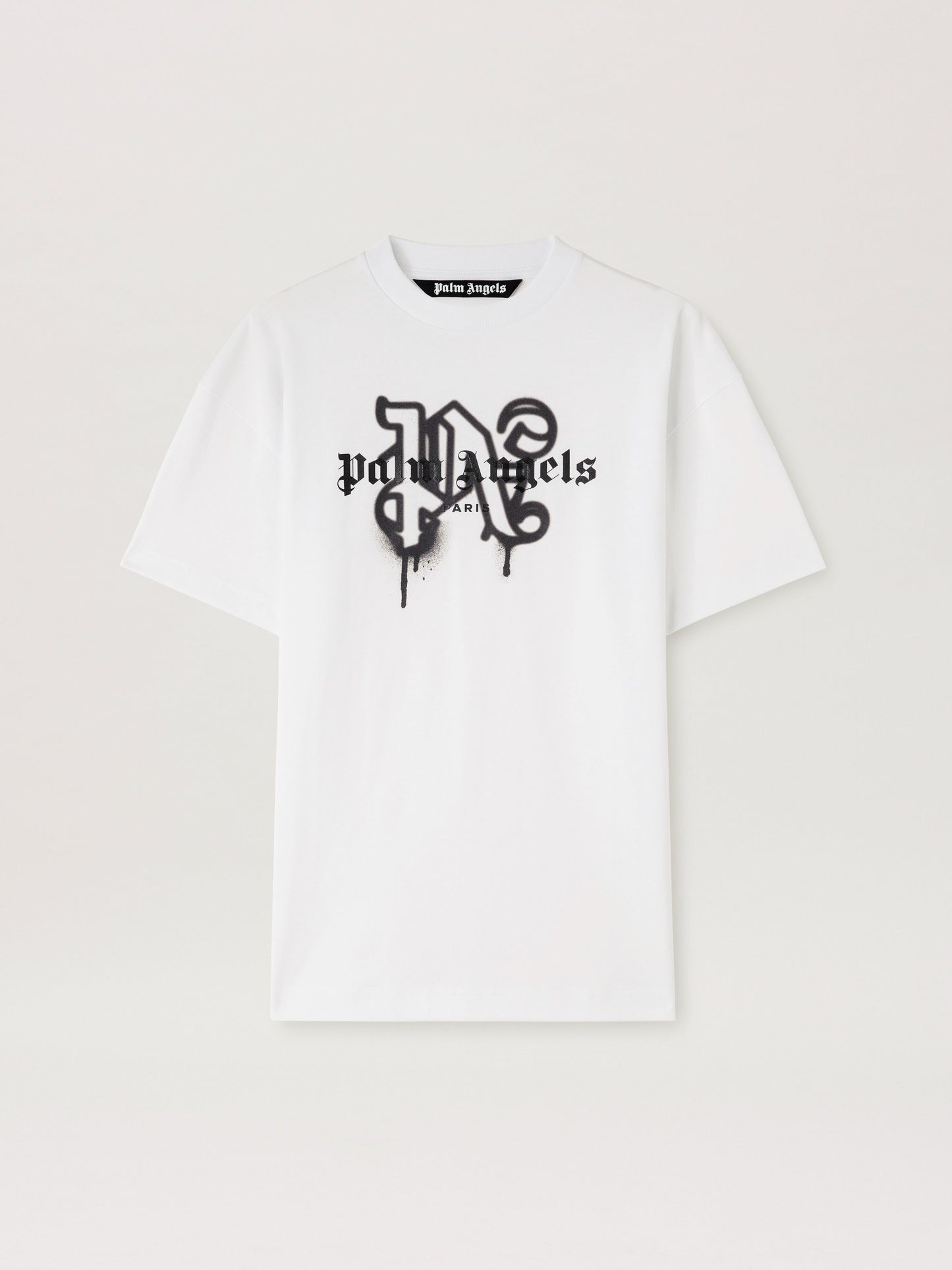 Palm Angels - T-shirt Monogram Spray City Paris Blanc