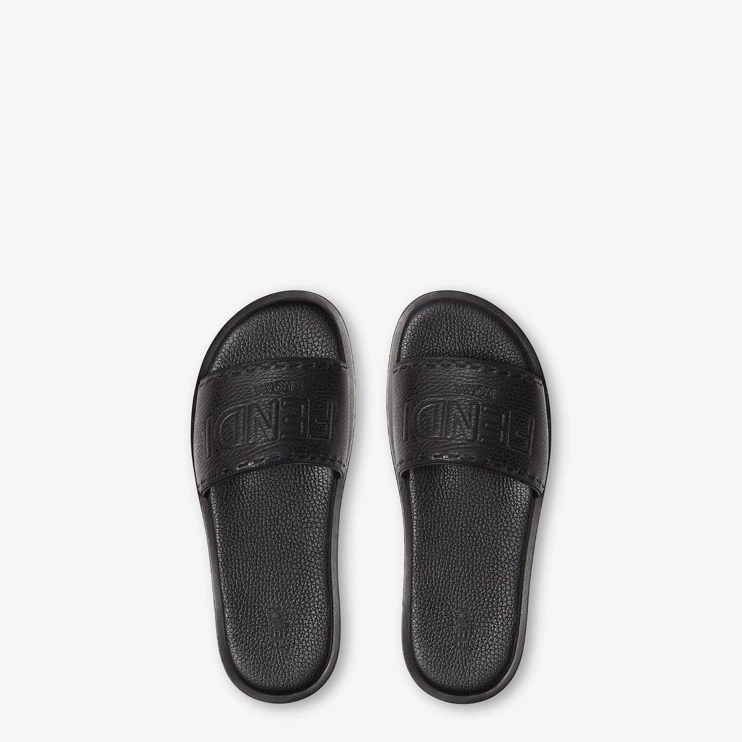 Fendi - Sandales Sandales Fendi Roma en cuir Noir