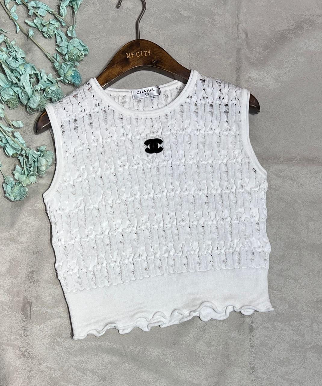 Chanel - T-Shirt avec logo Blanc / Noir