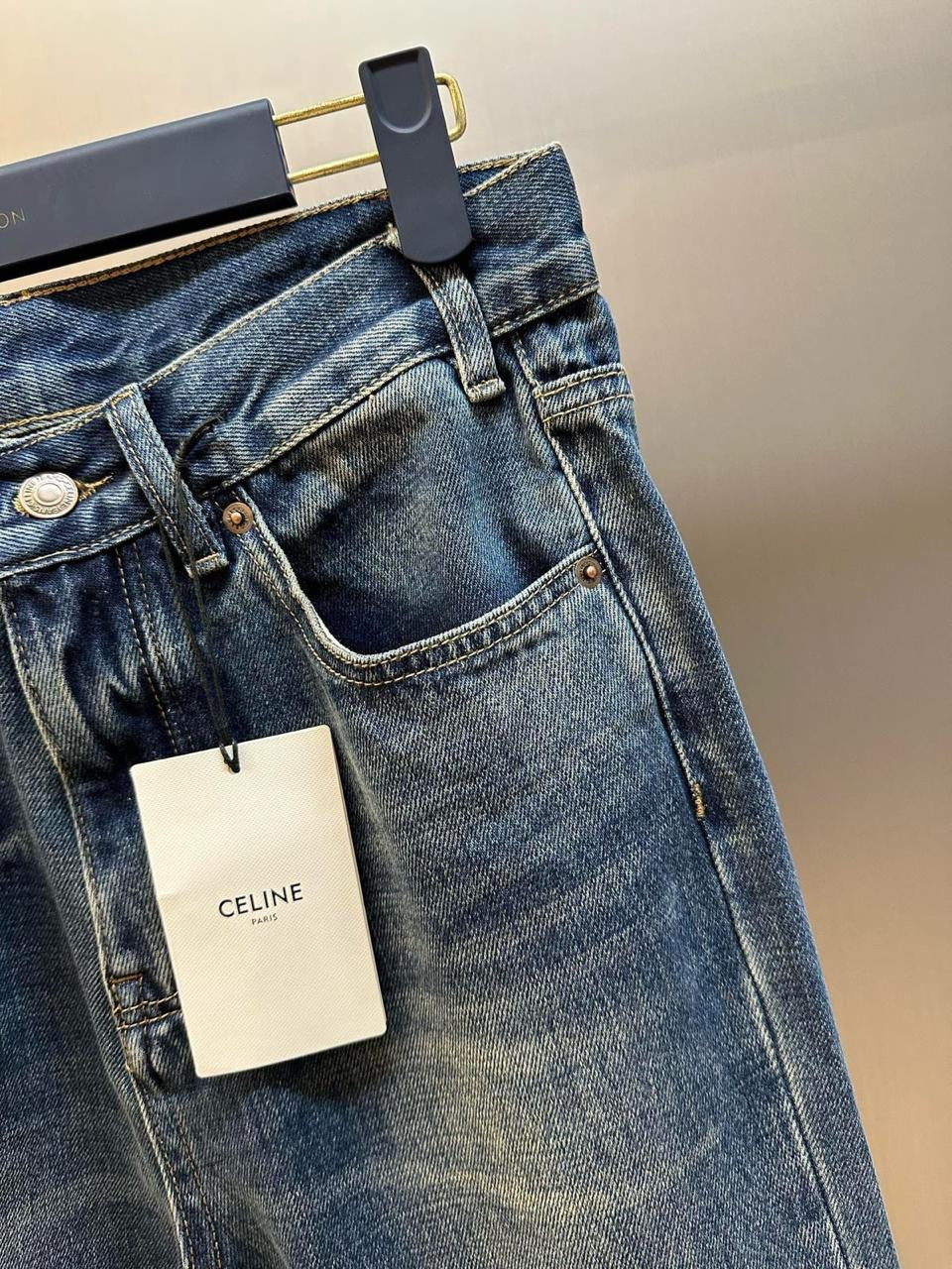 Celine - Jeans patte Deph Bleu