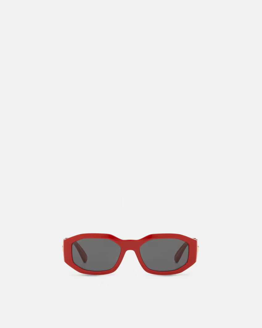 Versace - Lunettes De Soleil Médusa Biggie Rouge