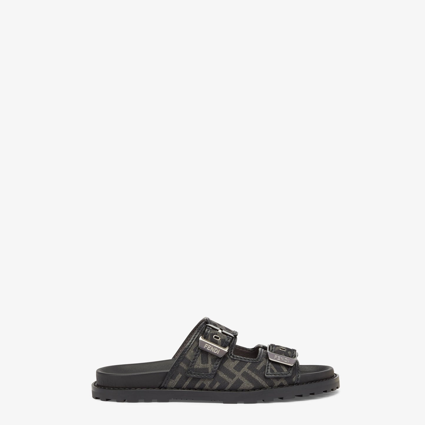 Fendi - Sandales Fendi Feel
en tissu jacquard FF Noir