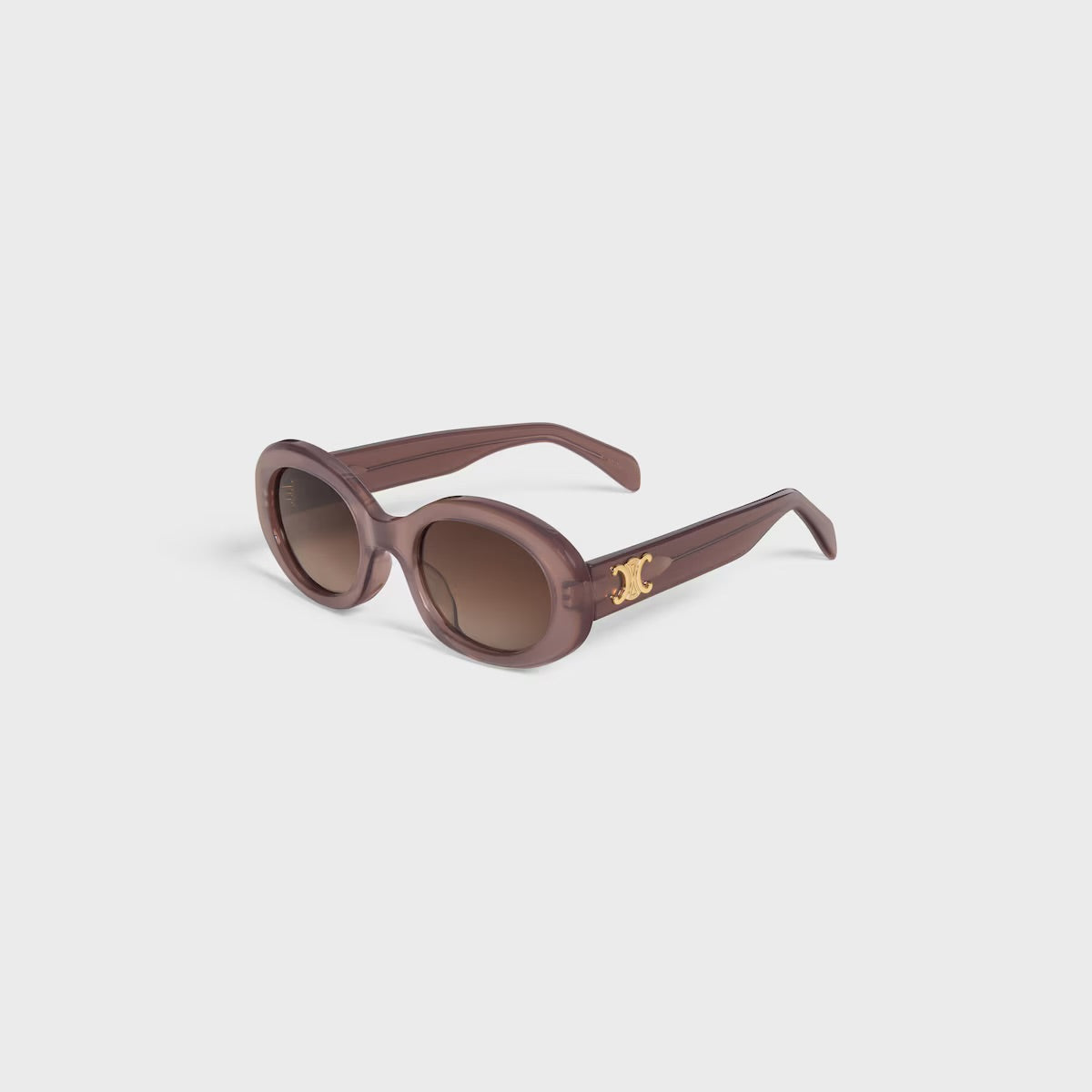 Celine - Lunettes De Soleil Triomphe 01 en Acétate Milky Hazelnut