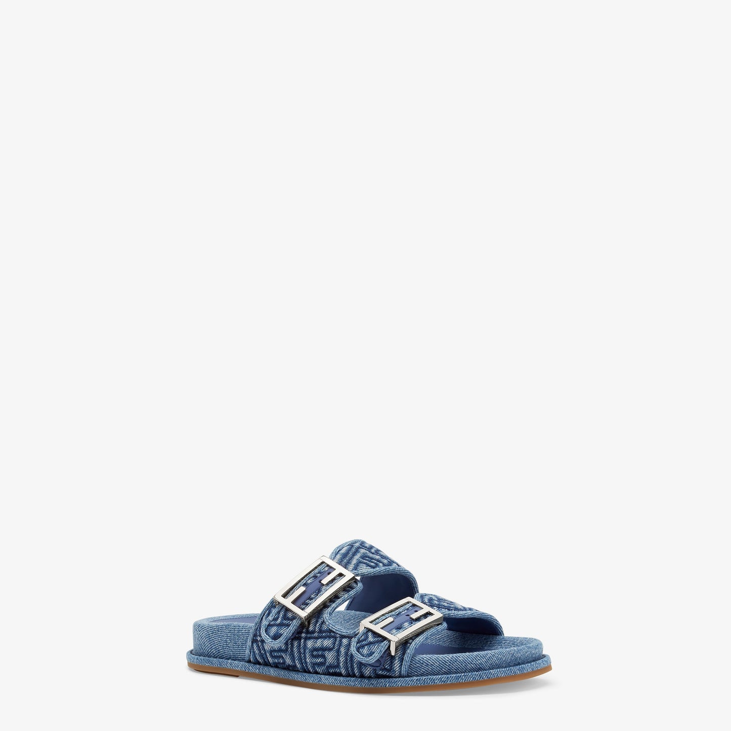 Fendi - Sandales Fendi Feel en denim Bleu