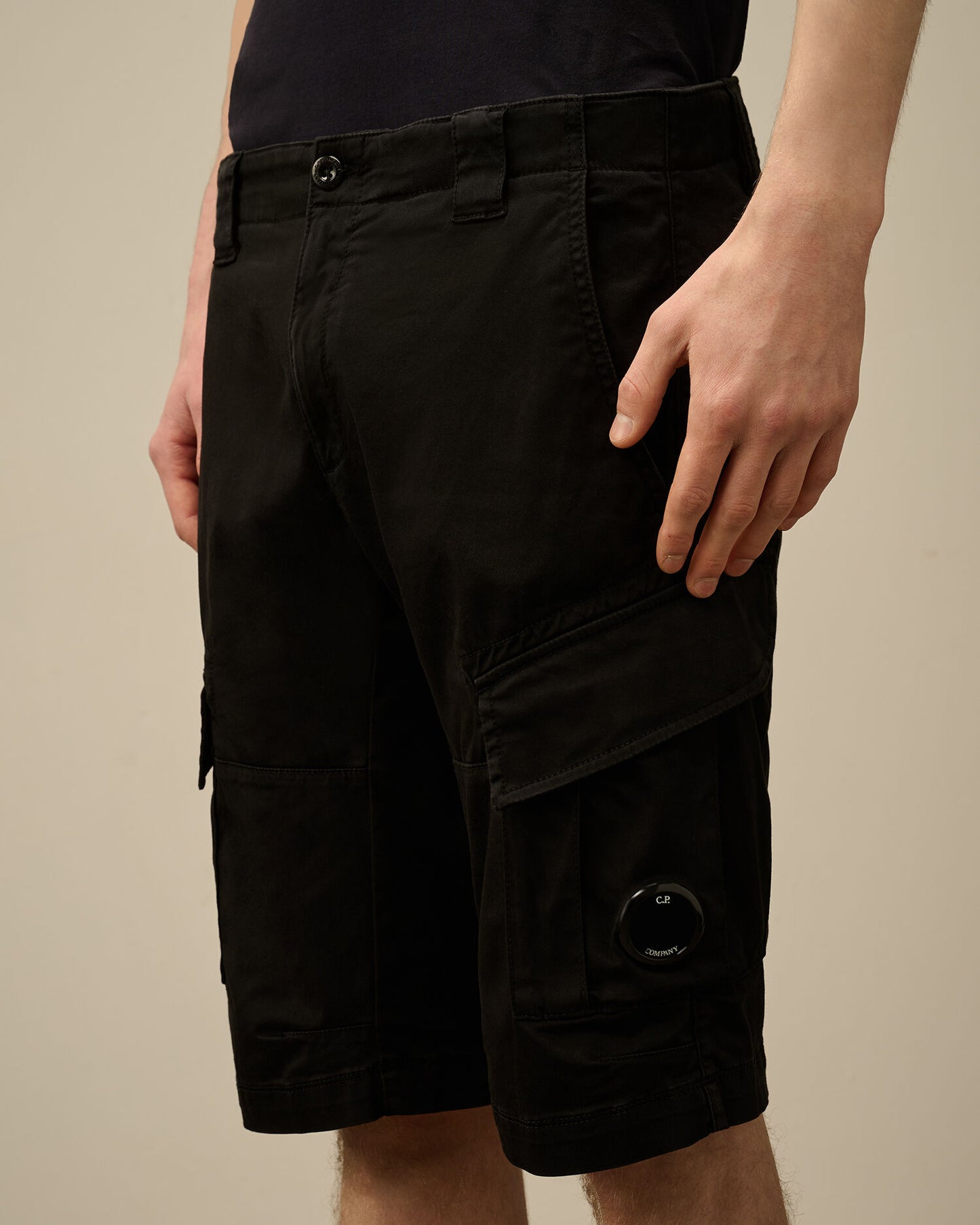 C.P Company - Short Cargo stretch sateen Noir