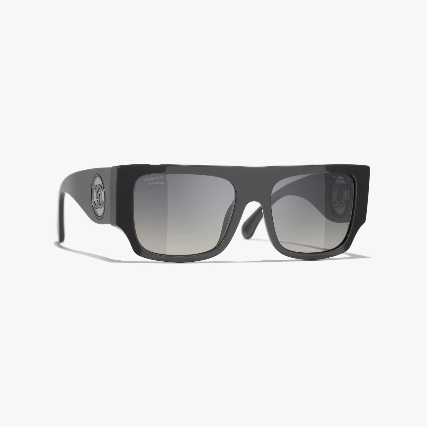 Chanel - Lunettes de soleil carrées Gris