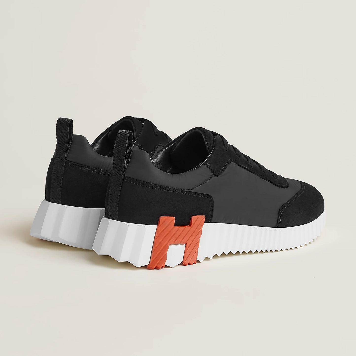 Hermès - Sneakers Bouncing Noir/Orange