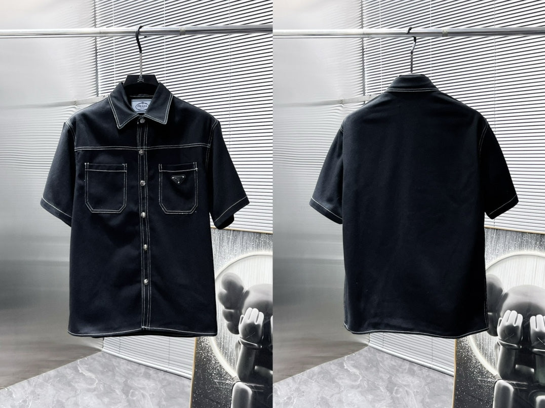 Prada - Ensemble Prada CHEMISE + SHORT en Denim Noir