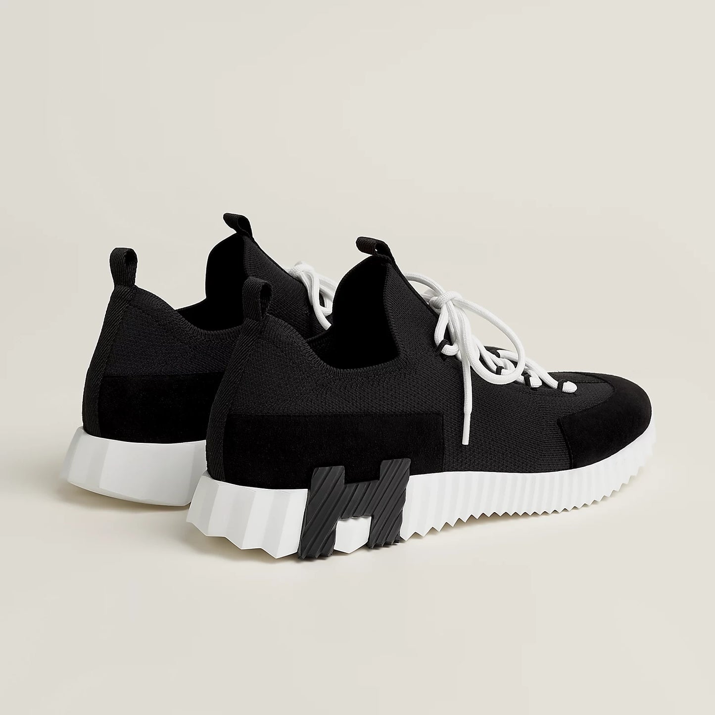 Hermès - Sneakers slip-on Lift Noir/Orange