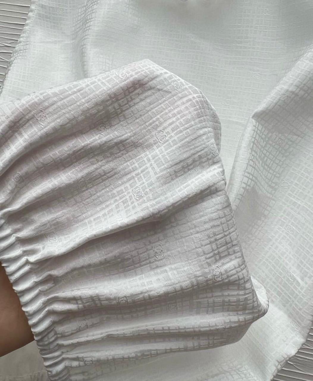 Chanel - Top a bretelle avec perles Blanc