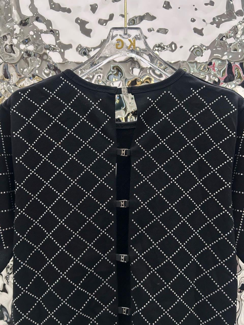 Chanel - T-Shirt avec poche sur la poitrine et fermeture dans le dos Blanc