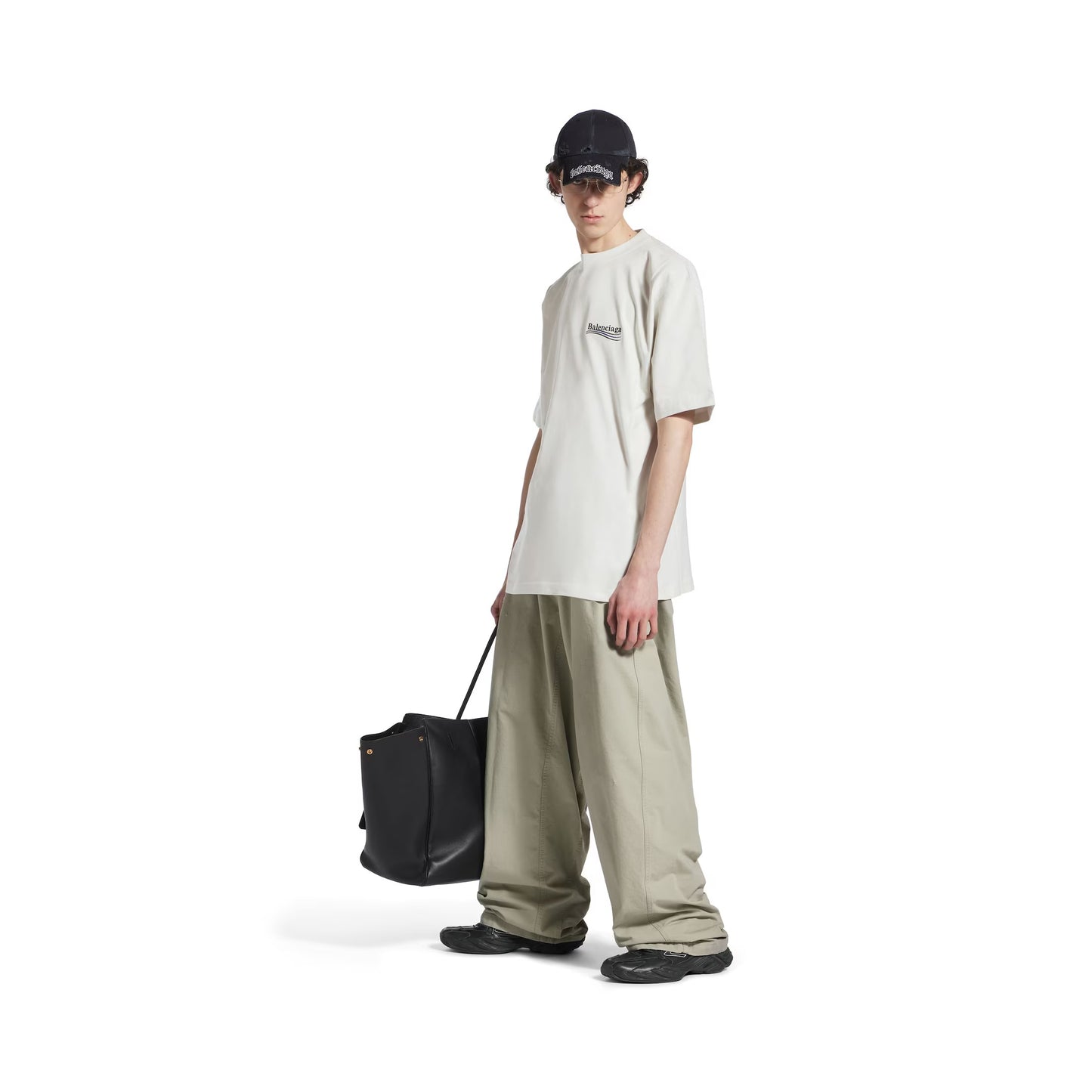 Balenciaga - T-SHIRT POLITICAL CAMPAIGN FIT LARGE BLANC