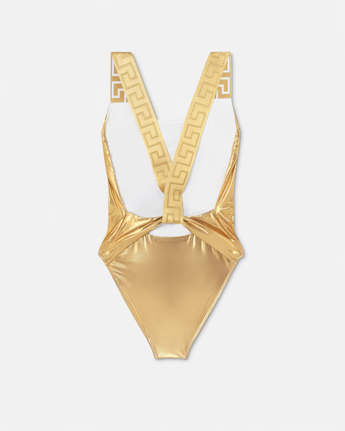 Versace - Maillot de bain une pièce métallisé Greca Or