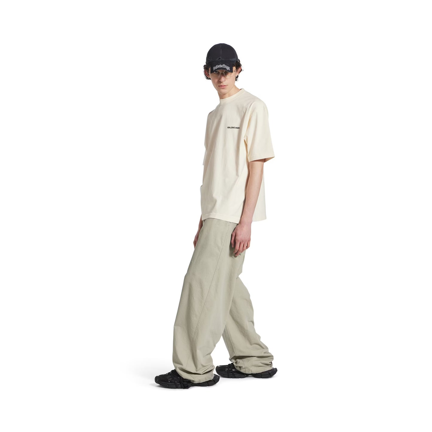 Balenciaga - T-SHIRT BALENCIAGA BACK FIT MEDIUM BEIGE