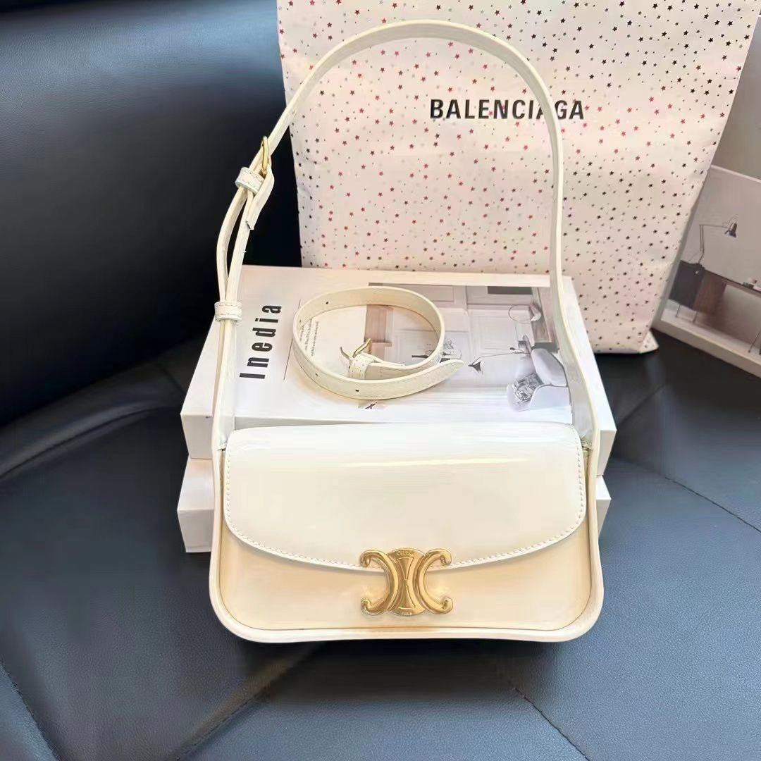 Celine - Sac à bandoulière Céline Marron/Noir/Blanc/Marron Foncée