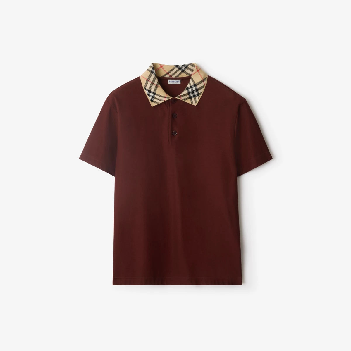 Burberry - Polo à col Check en coton Box